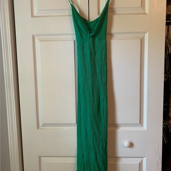 Zara Size Large Green Textured long Dress - Picture 2 of 8